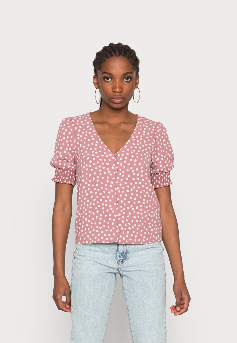JDY JDYJULIA SMOCK - Blusa - nostalgia rose/cloud dancer