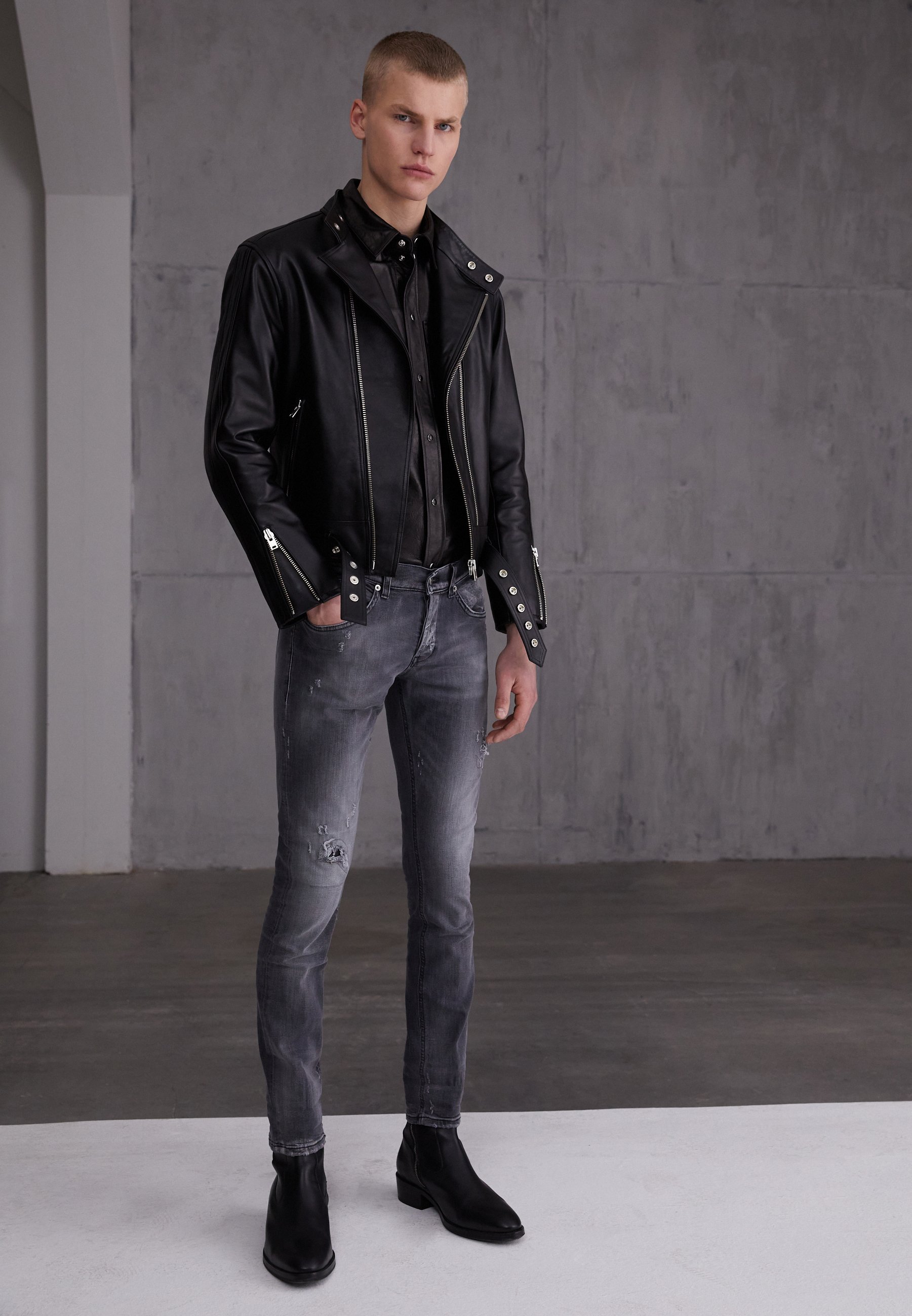Dondup PANTALONE GEORGE - Jeans Skinny Fit - black/nero denim - Zalando.it