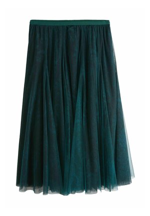 REGULAR FIT - GODAY FULL  - Faltenrock - emerald green josette mesh print