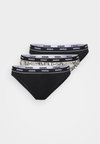 THONG DESIGN 3 PACK - String - black/beige