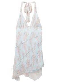 SHORT ASYMMETRIC FLORAL - Vestito casual - blue