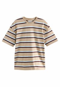 REGULAR FIT - STRIPE HEAVYWEIGHT  - Apdrukāts T-krekls - neutral