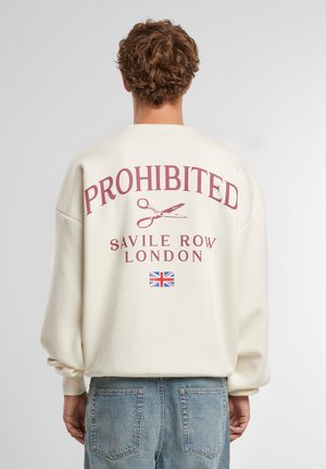 PROHIBITED SAVILE ROW CREW NECK - Sweatshirt - cream