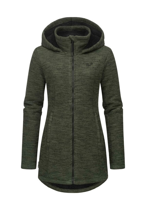 Strickjacke - dark olive