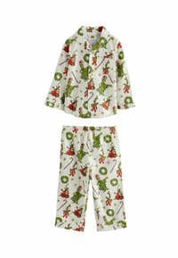Next REGULAR FIT SINGLE SET - Pyžamová súprava - green ecru cream grinch