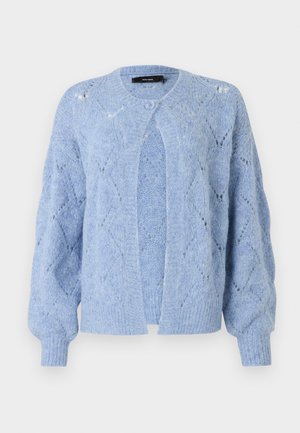 Vero Moda VMSHELL O NECK ONEBUTTON CARDIGAN - Ζακέτα - brunnera blue