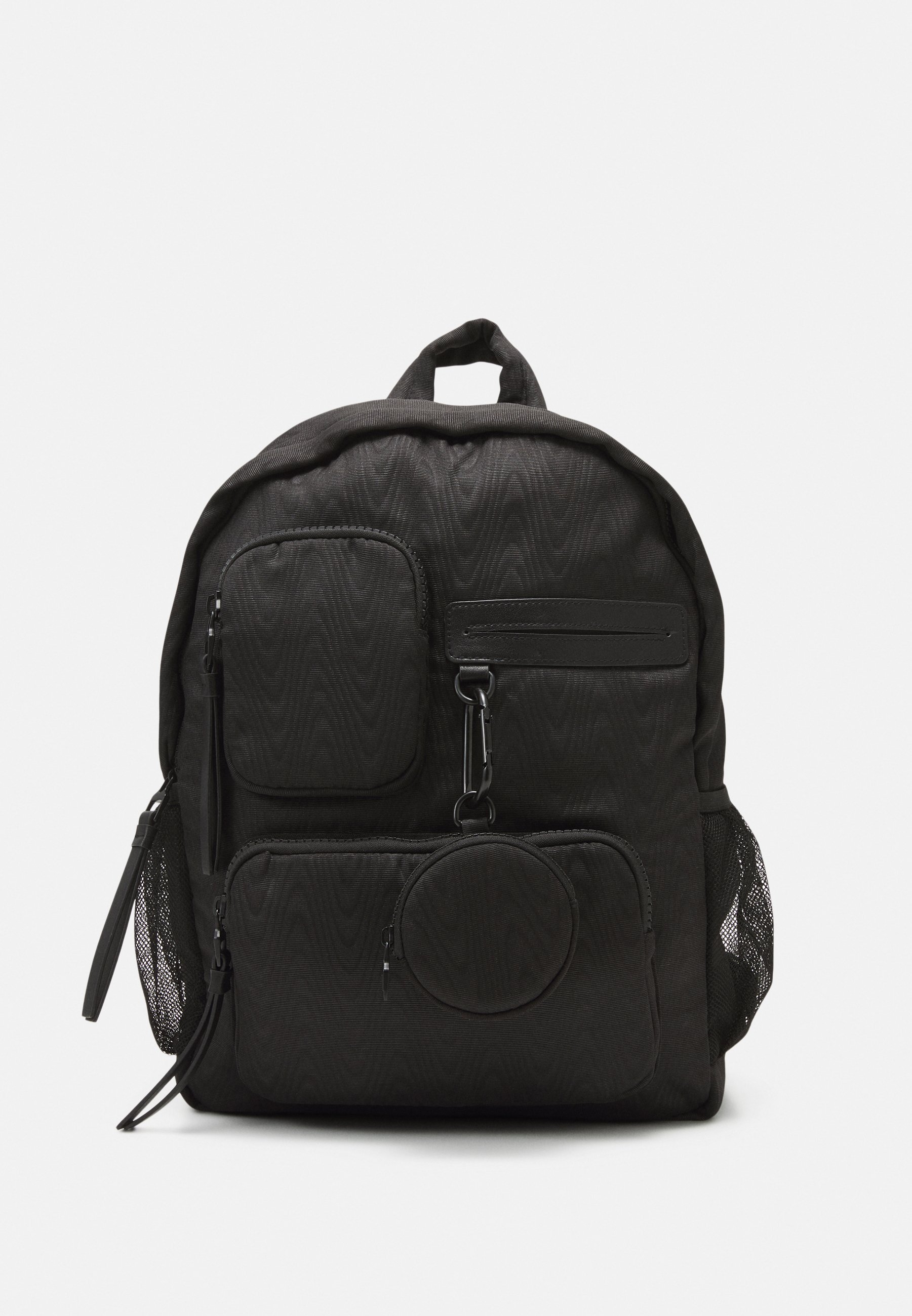 black multi pocket backpack