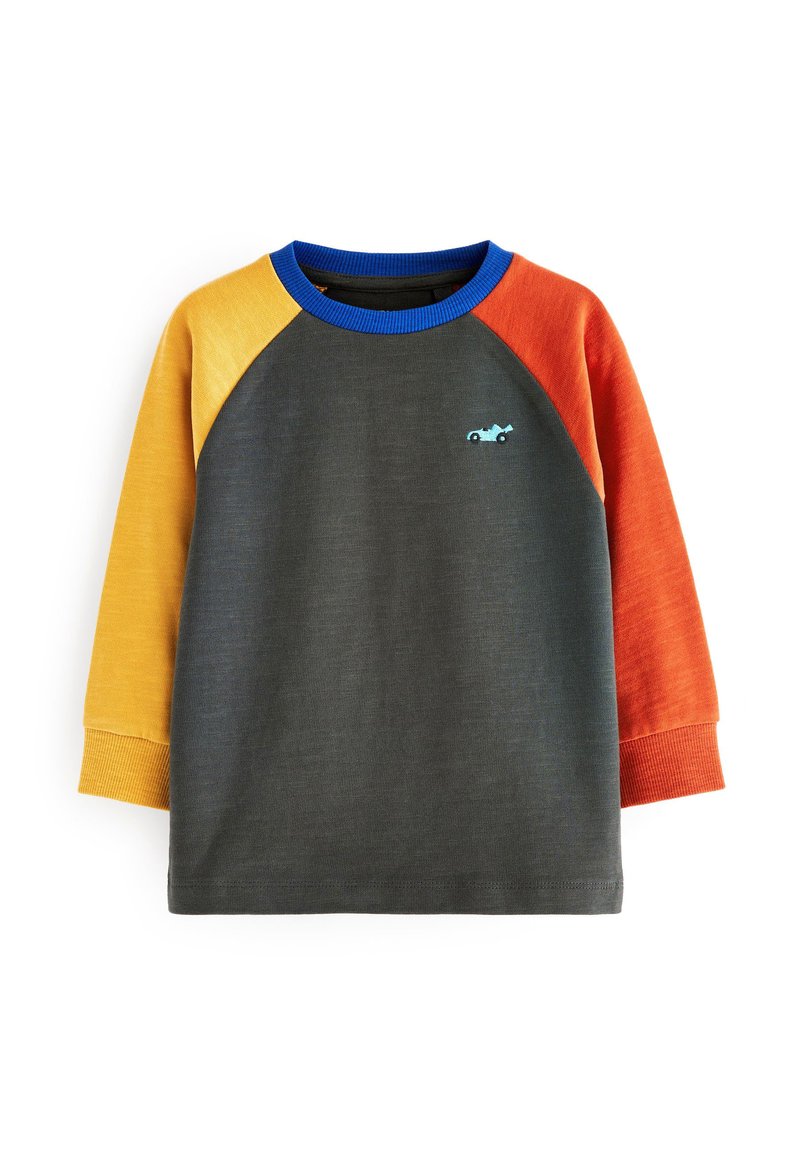 Next LONG SLEEVE - Langærmet T-shirt - charcoal grey yellow red