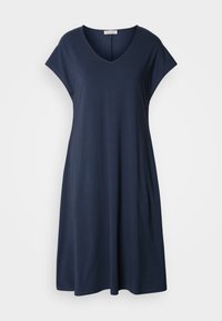 DRESS V NECK - Jersey dress - muted blue