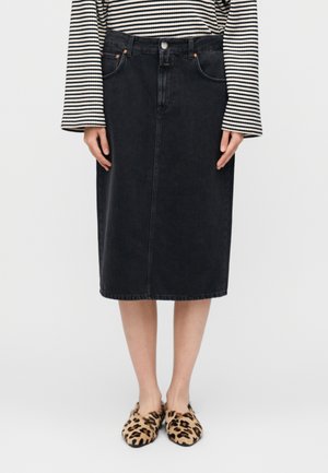 POCKET MIDI SKIRT - Denimnederdele - dark grey