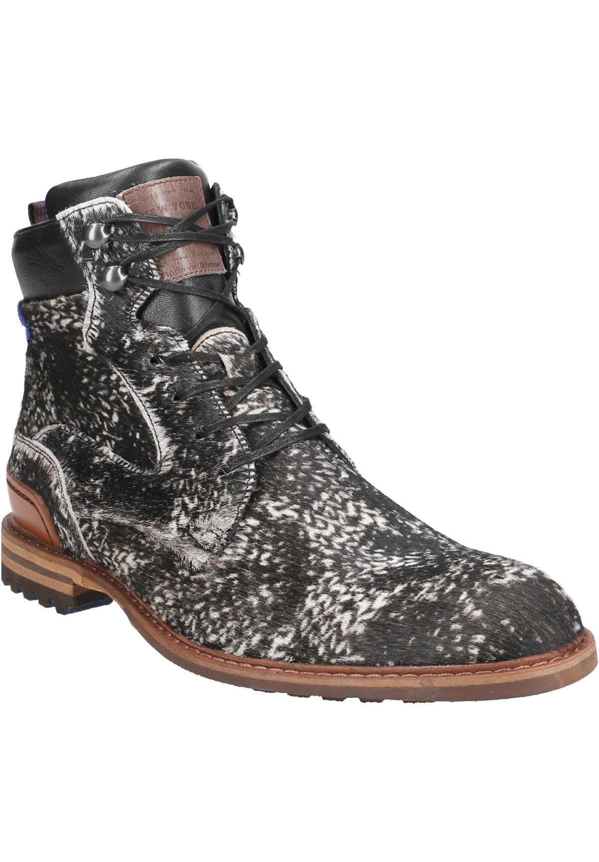 Floris Van Bommel Heren Boots Bruin led croco booty | Van den Assem