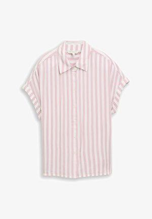 TOM TAILOR, LOOSE FIT BLUSE MIT STREIFEN - Button-down blouse - light elderberry stripe