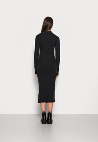 G-STAR SLIM HIDDEN PKT DRESS - Vestido de malha - dk black