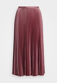 PLEATED SATIN CHARMEUSE SKIRT - Jupe plissée - rose mauve
