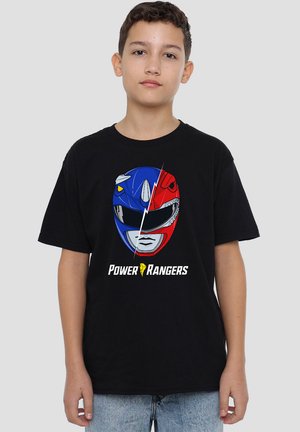 Cotton Soul, POWER RANGERS SPLICED HEAD  - Print T-shirt - black