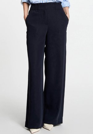WIDE LEG - Pantaloni - bleu marine