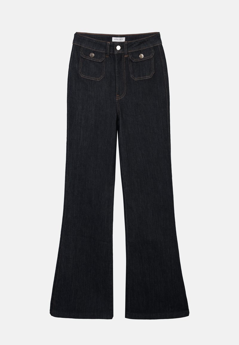 Anna Field Tall Flared Jeans ruw denim/rawdenim Anna Field Tall Flared Jeans ruw denim/rawdenim