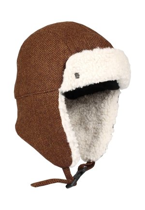 HERRINGBONE BEANIE - Beanie - chocolate