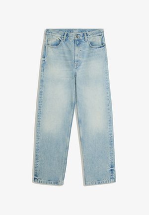 Bershka, STRAIGHT WIDE JEANS - Jean droit - blue denim