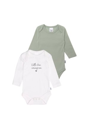 LANGARM LITTLE ONE COMING SOON 2 PACK - Body - grün weiss