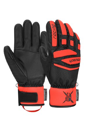 Gloves -   black   fluo red