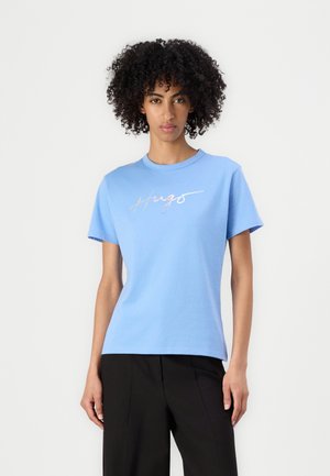 HUGO DAMACIA 3 - Print T-shirt - light/pastel blue