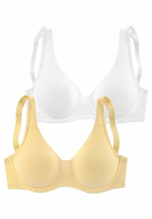 LASCANA 2PACK - Bügel BH - gelb weiß