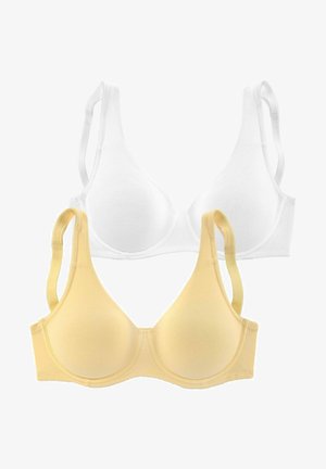 LASCANA, 2PACK - Bügel BH - gelb weiß
