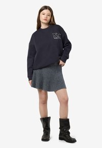 Noisy May sukňa v tvare A - medium grey melange