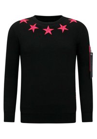 Local Fanatic ROYAL STARS - 11-6506ZR - Sweater - zwart/roze