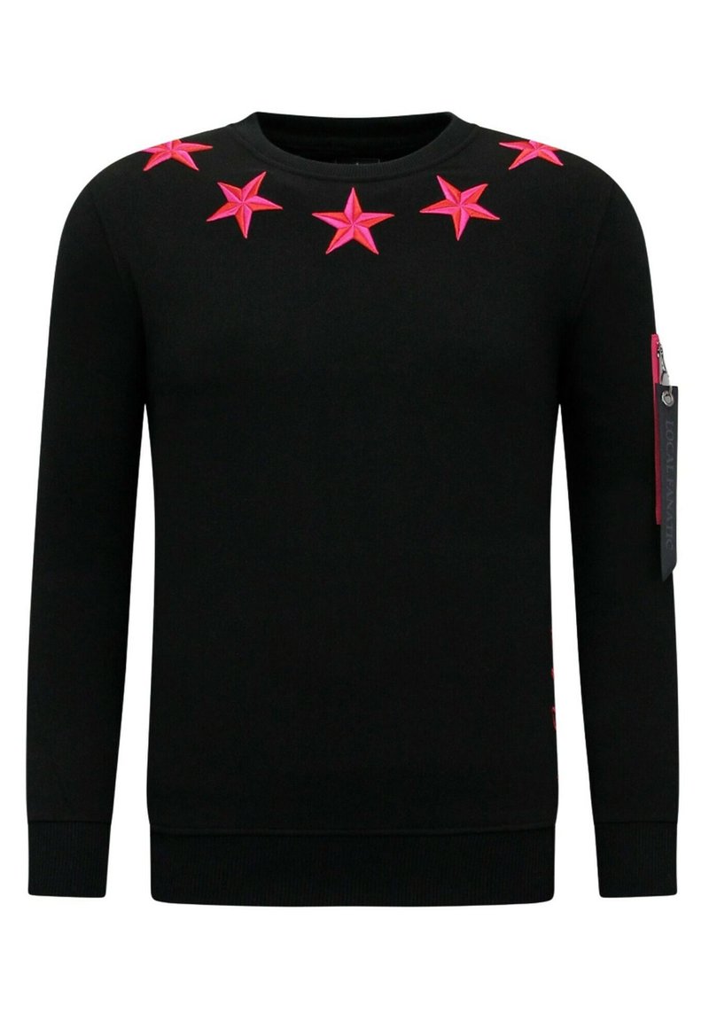 Local Fanatic ROYAL STARS - 11-6506ZR - Sweater - zwart/roze