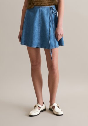 KURZER -FLARED MIT - Jupe portefeuille - aqua