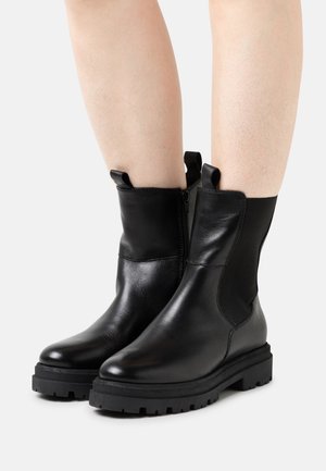 LEATHER - Vinterstøvler - black
