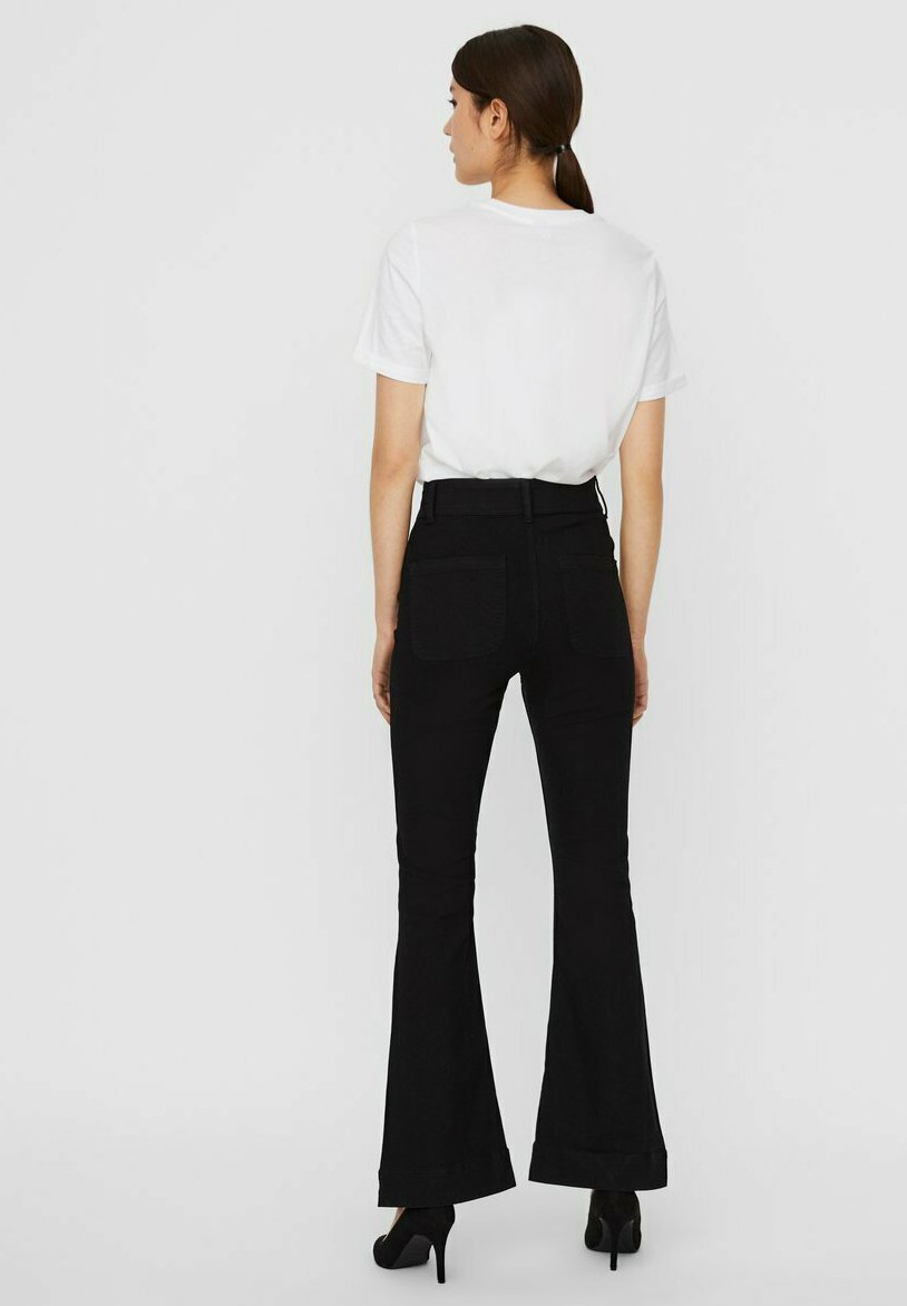 Vero Moda VMSHINY - Broek - black denim/Zwart denim/blackdenim - Zalando.nl