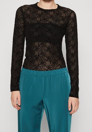 Langærmet T-shirt - black