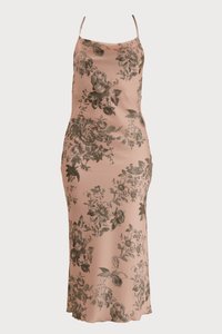 NICOLETTE PRINTED DRESS - Koktel haljina / svečana haljina - champagne/khaki