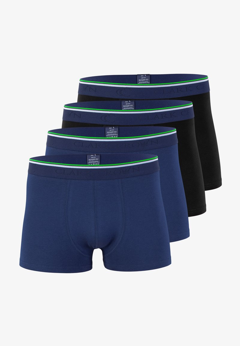 Clark Crown 4ER PACK - Boxers - marine schwarz