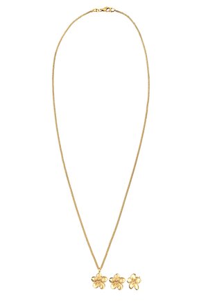 JEWELRY SET FLOWER - Earrings - gold-coloured