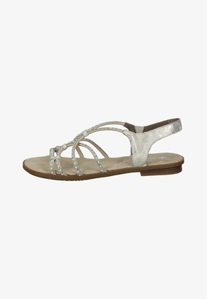 Riemensandalette - beige beigegold