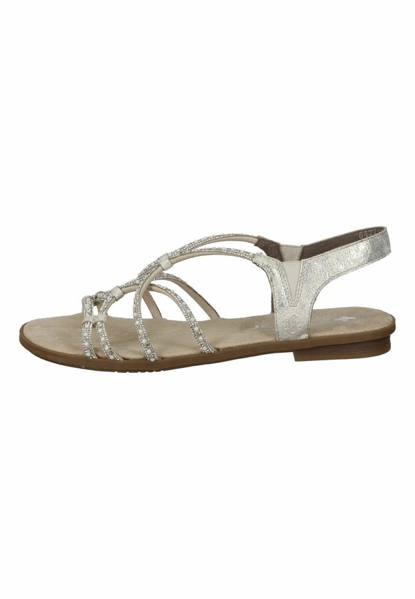 Riemensandalette - beige beigegold