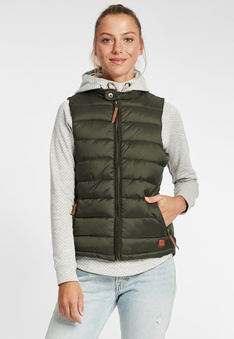 Oxmo OXCamilla - Waistcoat - duffel bag green