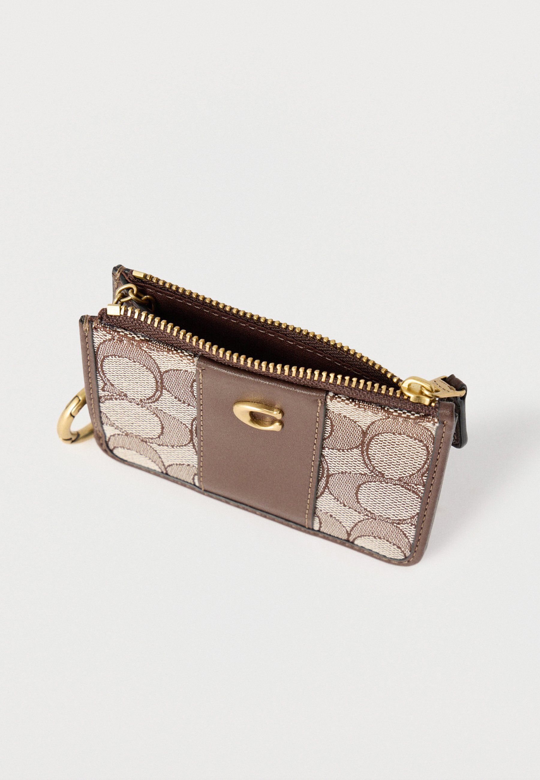 COACH SIGNATURE ESSENTIAL MINI ID CARD CASE - Wallet - oak maple