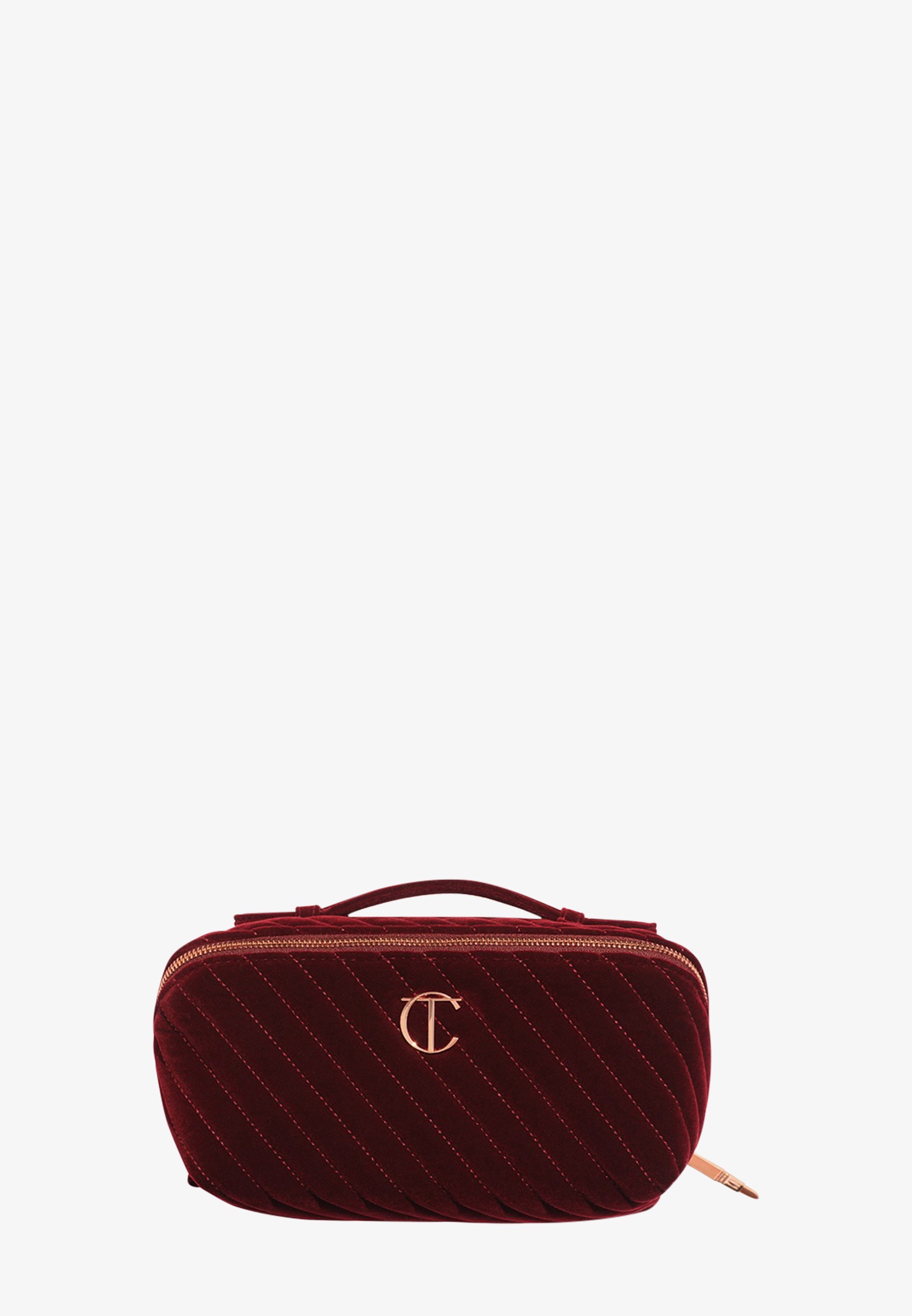 Charlotte Tilbury ORGANIZER VELVET LARGE MAKE UP BAG - Kulturbeutel - burgundy/mehrfarbig