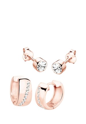 SPARKLING BASIC - MIT KRISTALLEN VON SWAROVSKI® - Boucles d'oreilles - rose gold-coloured