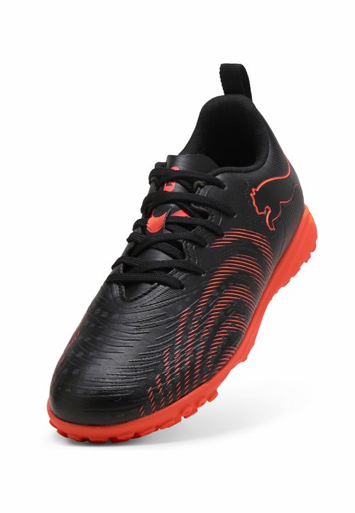 PUMA FUTURE 9 PLAY TT JR UNISEX - Turf football boots - black-glowing red-strong gray — photo 5