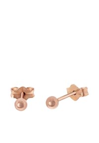 Ohrringe aus Roségold mit einer sphärischen Form, einem glatten Finish und einem krallengestützten Verschluss für sicheren Halt.