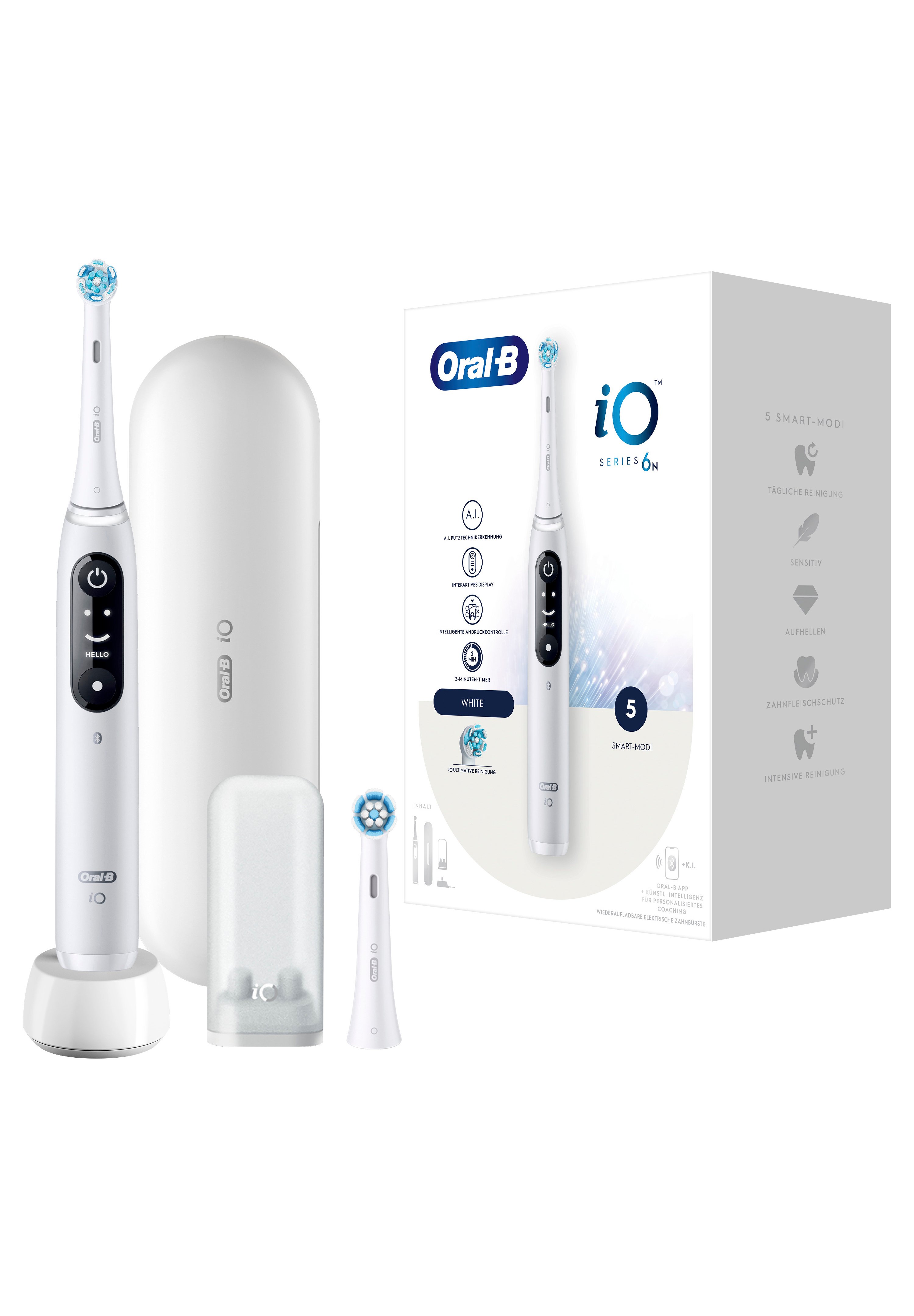 Oral-B ORAL-B ELEKTRISCHE ZAHNBÜRSTE - IO 6 + REISEETUI - WHITE