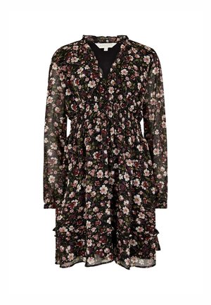 Apricot FLORAL RUFFLE - Robe de jour - black