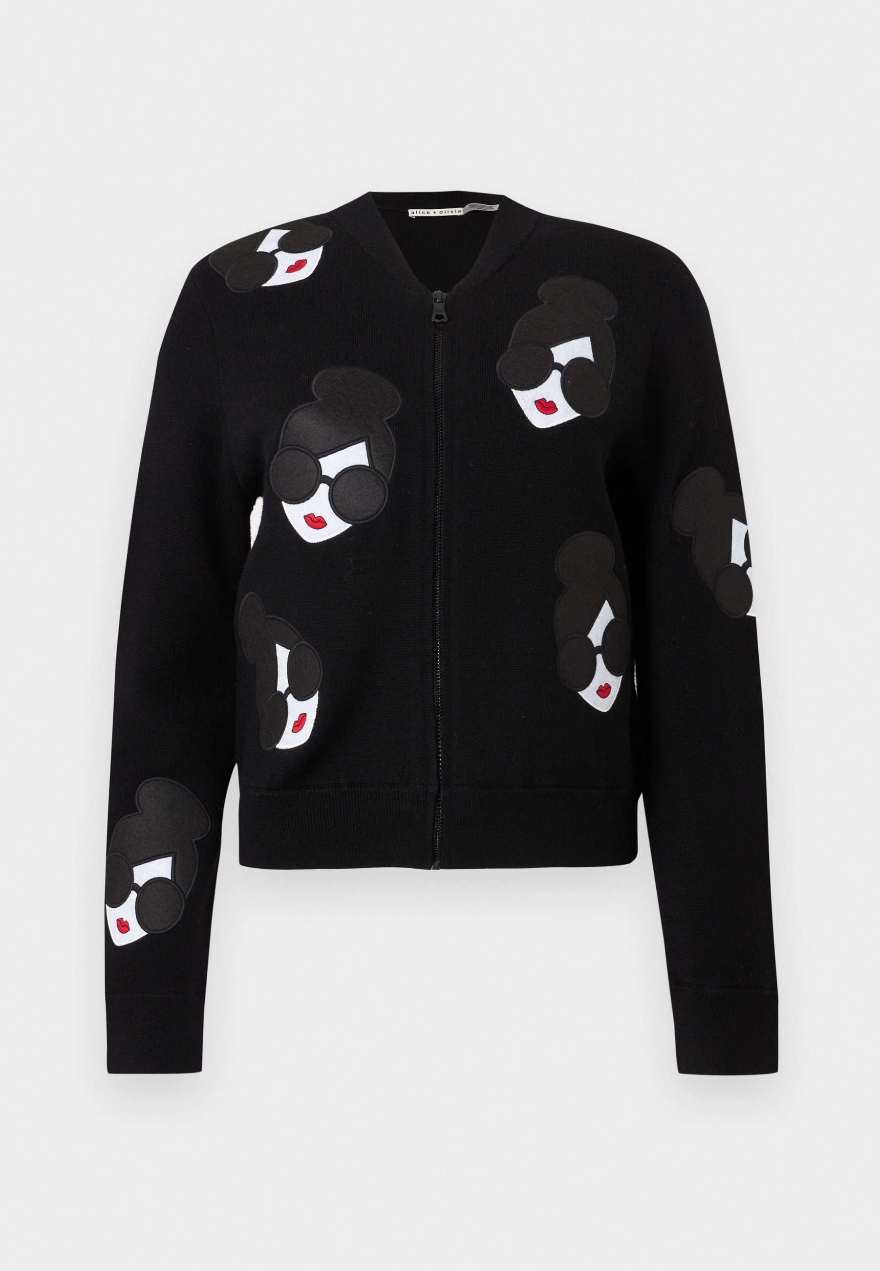 Alice + Olivia THERON STACE FACE ZIP UP - Cardigan - black/light