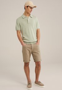 WE Fashion BLUE RIDGE - Džinsiniai šortai - beige